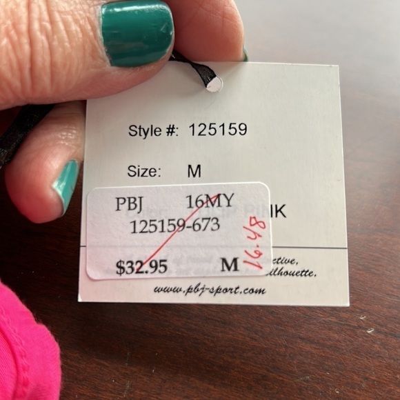 P.B.J  sports pink feminine tank top size Med NWT extremely soft machine wash - Picture 11 of 11